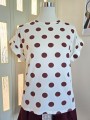 T-shirt A Pois Bordeux