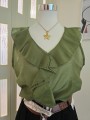 Blusa Verde Volant