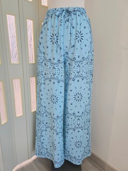 Pantalone Azzurro Fantasia