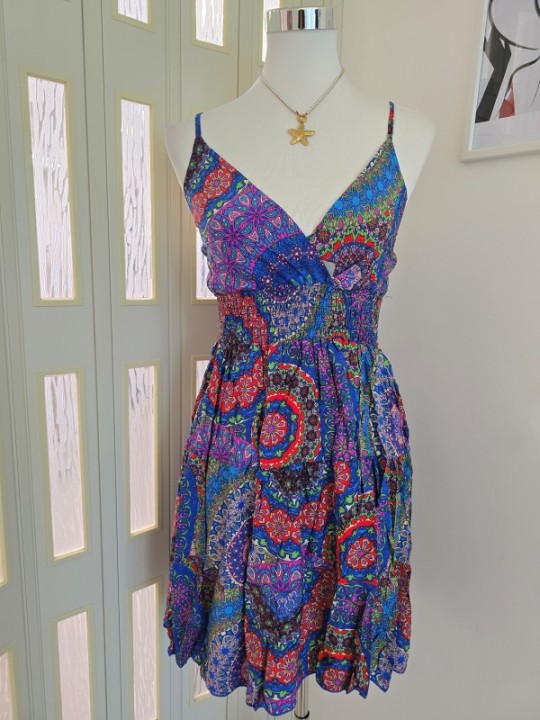 Abito India Blu/Multicolor