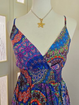 Abito India Blu/Multicolor