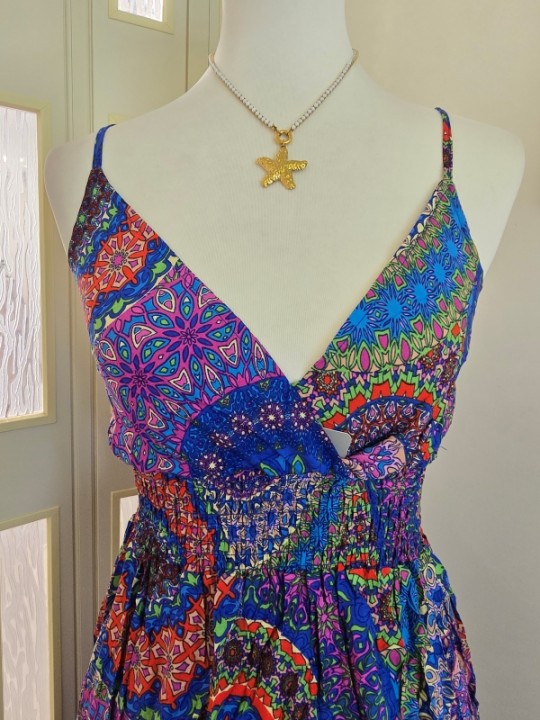 Abito India Blu/Multicolor
