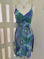 Abito India Blu/Verde