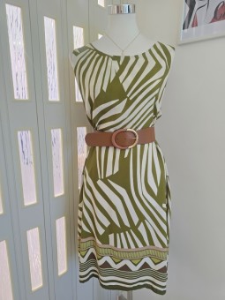 Abito Verde e Beige