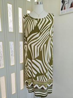 Abito Verde e Beige