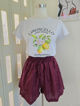 Shorts Bordeaux Pizzo