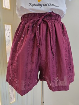 Shorts Bordeaux Pizzo