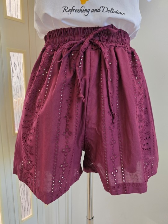 Shorts Bordeaux Pizzo