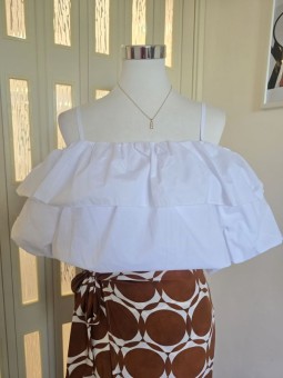 Top Bianco Con Balza