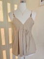 Top Beige Con Perline