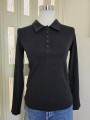 Maglia Bottoncini Basic Nera