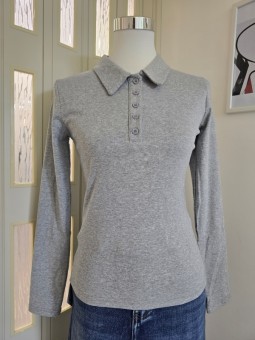 Maglia Bottoncini Basic Grigia