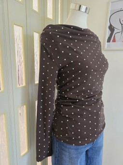 Maglia a Pois Marrone