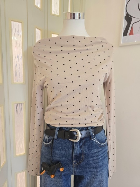 Maglia a Pois Cappuccino