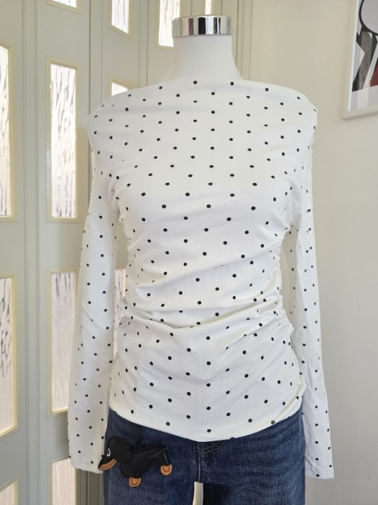 Maglia a Pois Bianca