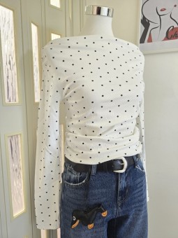 Maglia a Pois Bianca