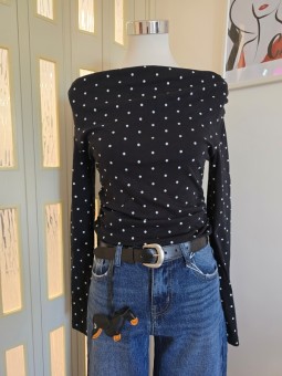 Maglia a Pois Nera