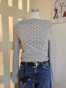 Maglia a Pois Grigia