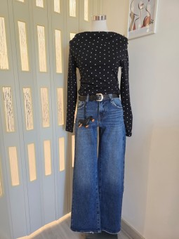 Jeans Straight con Cane