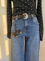 Jeans Straight con Cane