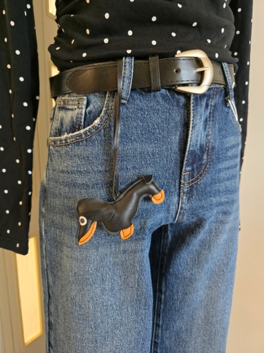 Jeans Straight con Cane