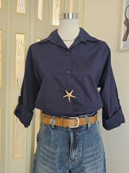 Camicia Blu Con Stella