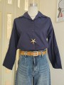 Camicia Blu Con Stella