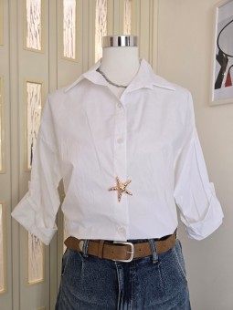 Camicia Bianca Con Stella