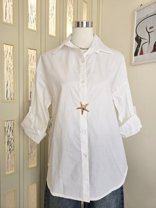 Camicia Bianca Con Stella