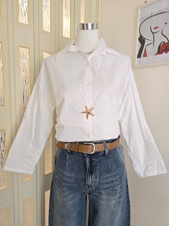 Camicia Bianca Con Stella
