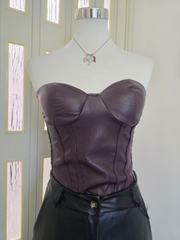 Corsetto Pelle Burgundy