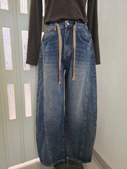 Jeans Barrel Con Coulisse