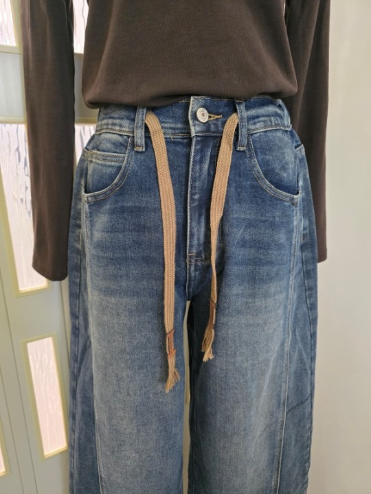 Jeans Barrel Con Coulisse
