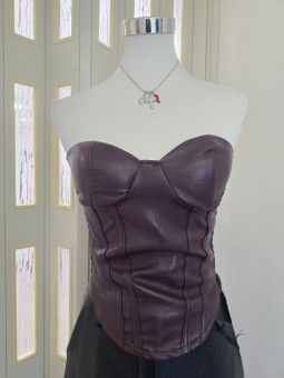 Corsetto Pelle Burgundy