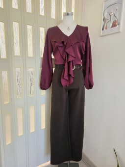 Pantalone Marrone A Palazzo