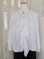 Blusa Con Rouche Bianca