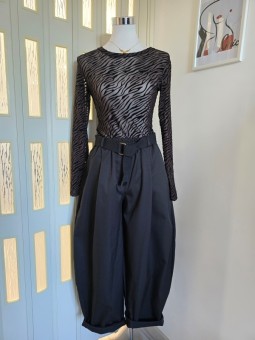 Pantalone Nero Balloon