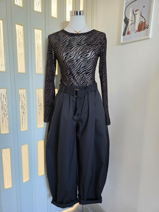 Pantalone Nero Balloon