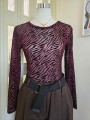 Body Zebrato Girocollo Bordeaux