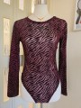 Body Zebrato Girocollo Bordeaux
