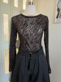 Body Zebrato Girocollo Marrone